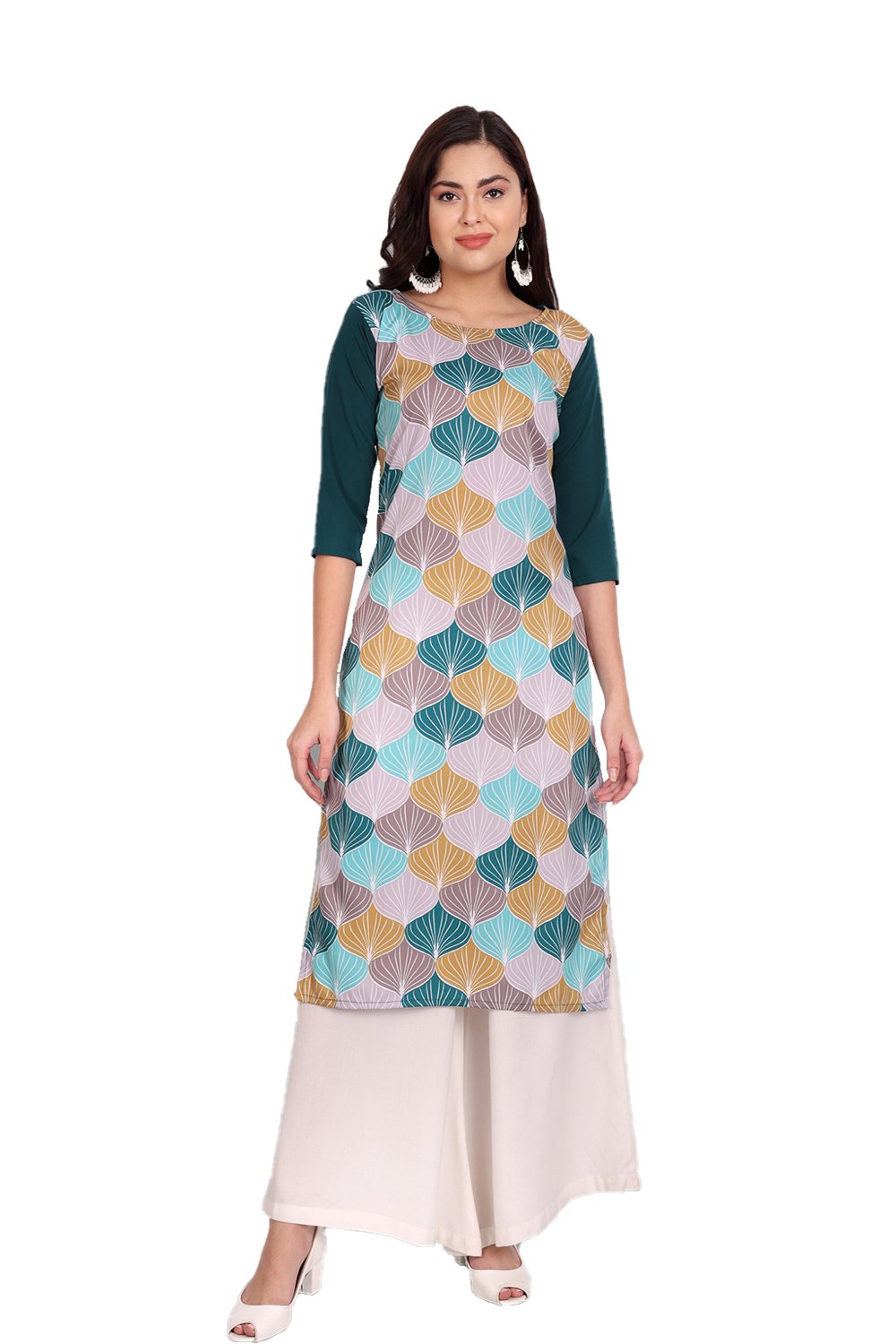 Crape Kurti 3 Regular Wear Crepe Wholesale Printed Kurti 
